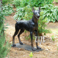 Large Outdoor Garden brass life size antique bronze dog statue sculpture